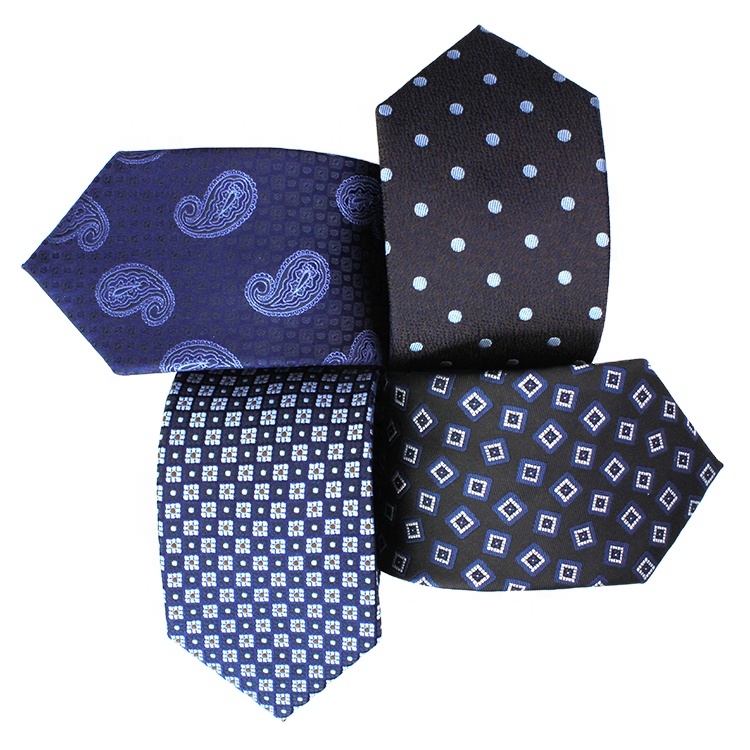 Sublimation Necktie Silk Custom Silk Ties For Men Italian Wholesale Jacquard Dot Cravate pour homme