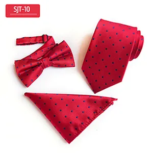 Classic Paisley Men Ties and Hanky Set Casual Neckties with Pocket Square Custom Men Bow Tie Set Handkerchief Set