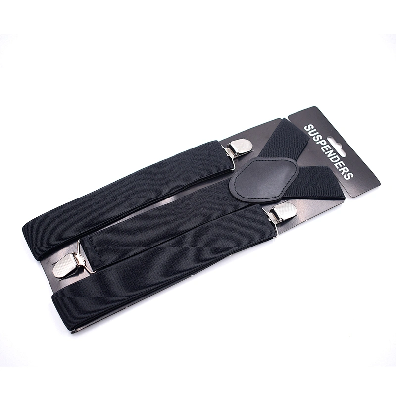 Wholesale Cheap Adult 3 clip strap Y-type plain color men's and women's universal suspender strap clip