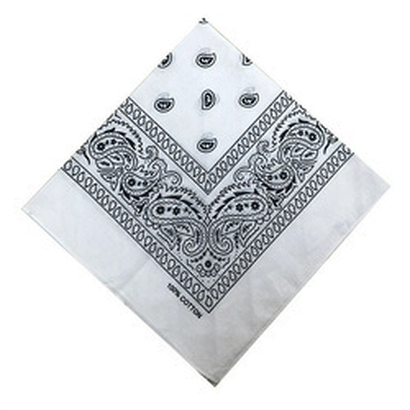 Wholesale Low Moq Fashion 100% Cotton Reusable Bandanas Custom Logo Silk Screen Printed Sport Headwear Soft Square Bandana Scarf