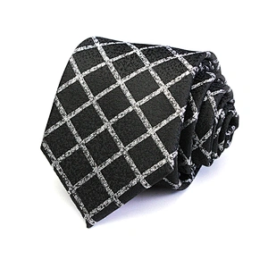 Luxury Necktie Mens Stripe Cravate Pour Homme Polyester Woven Neck Ties For Men Italian