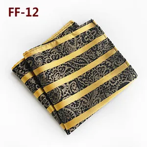 Soft Handkerchief For Men Jacquard Woven Pocket Squares For Men Striped Handkerchief Custom