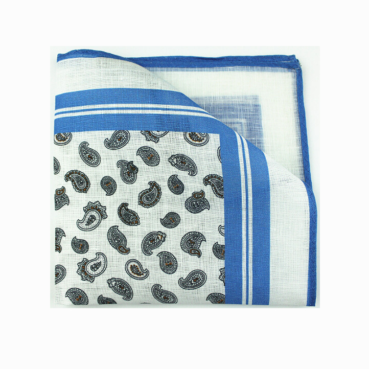 mens linen handkerchiefs grid linen hanky handkerchief linen LNPS007