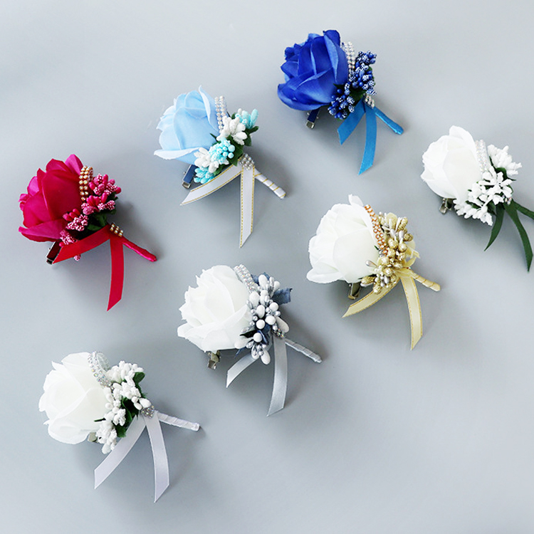 Designer Brooches And Pins Fashionable Wedding Boutonniere Flower Wedding Custom Logo Lapel Pin Packaging