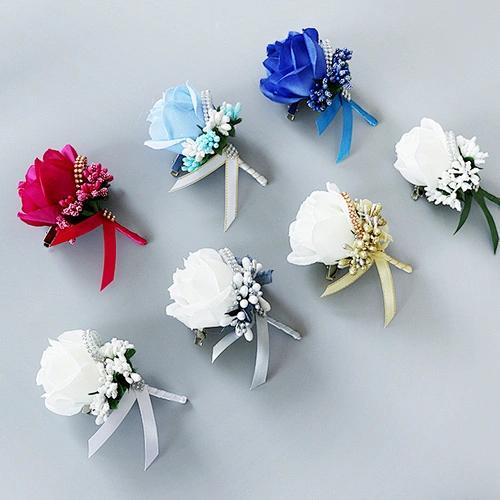 Designer Brooches And Pins Fashionable Wedding Boutonniere Flower Wedding Custom Logo Lapel Pin Packaging