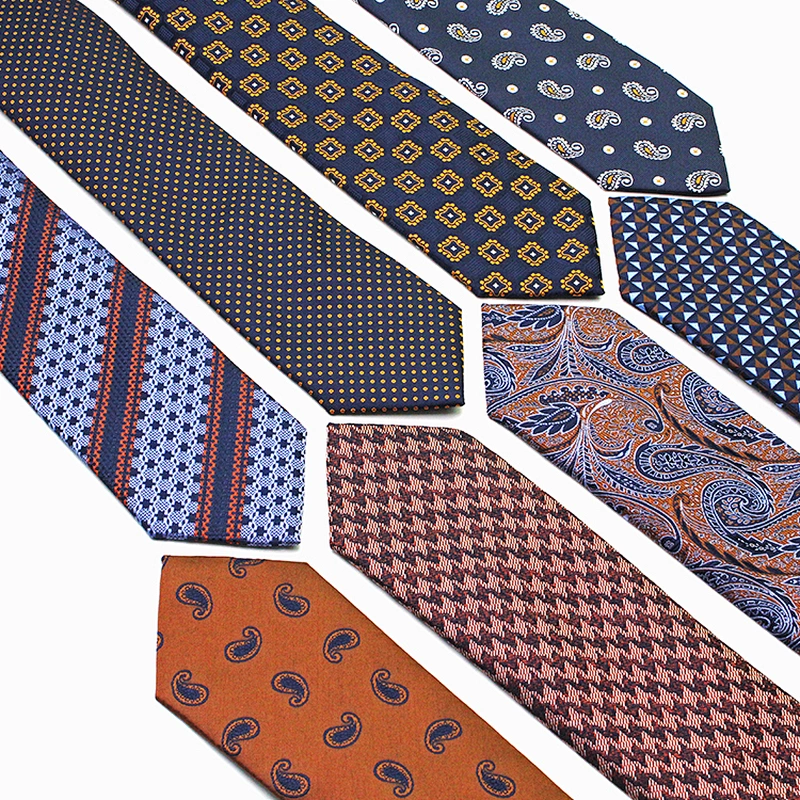 Casual Ties Men Custom Logo Classic Paisley Neck Ties For Men Italian Wedding Necktie Party Gravatas Estampadas