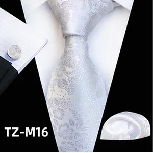 Wholesale Floral Men Ties And Hanky Cufflinks Set Casual Ties For Men Italian Luxury Neckties With Pocket Squares
