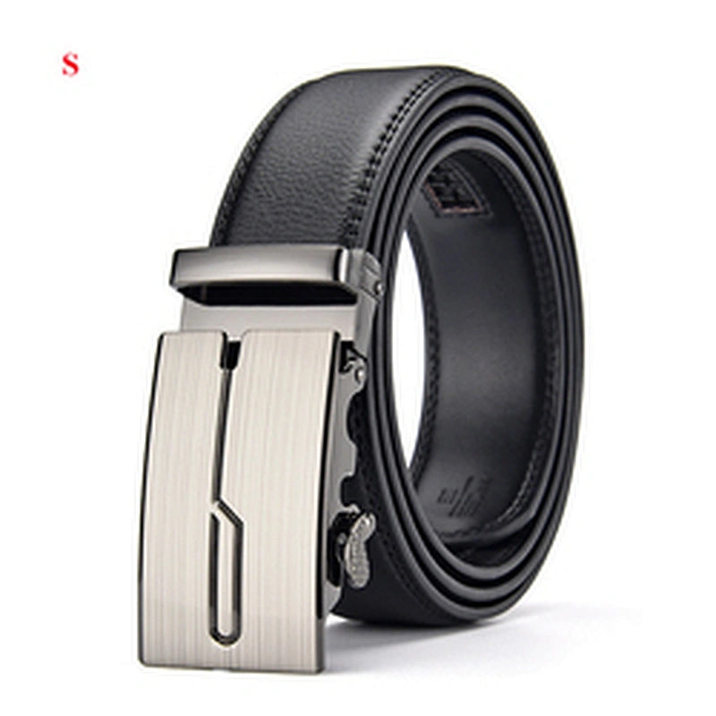 Wholesale Business Casual Adjustable Automatic Buckle Two-layer Cowhide Genuine Leather Belt for Men