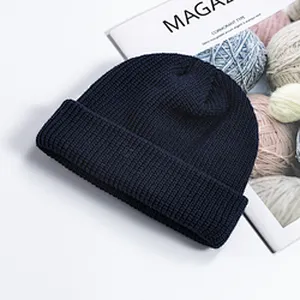 Cheap Fashion Beanie Winter Hats Knitted Cap Winter Plain Women'S Knitted Beanie Hats
