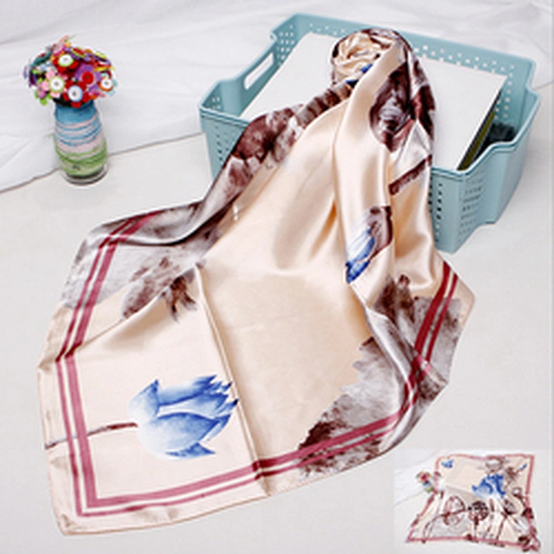 Supplier Tudung Bawal Printed Stylish Scarf For Women Silk Custom Under Hijab Headscarf