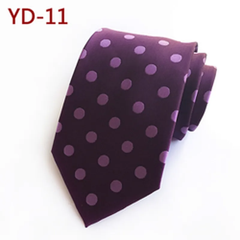 Custom Fashion Mens Ties Necktie Dot Cravates Pour Hommes Polyester Jacquard Ties For Men Italian