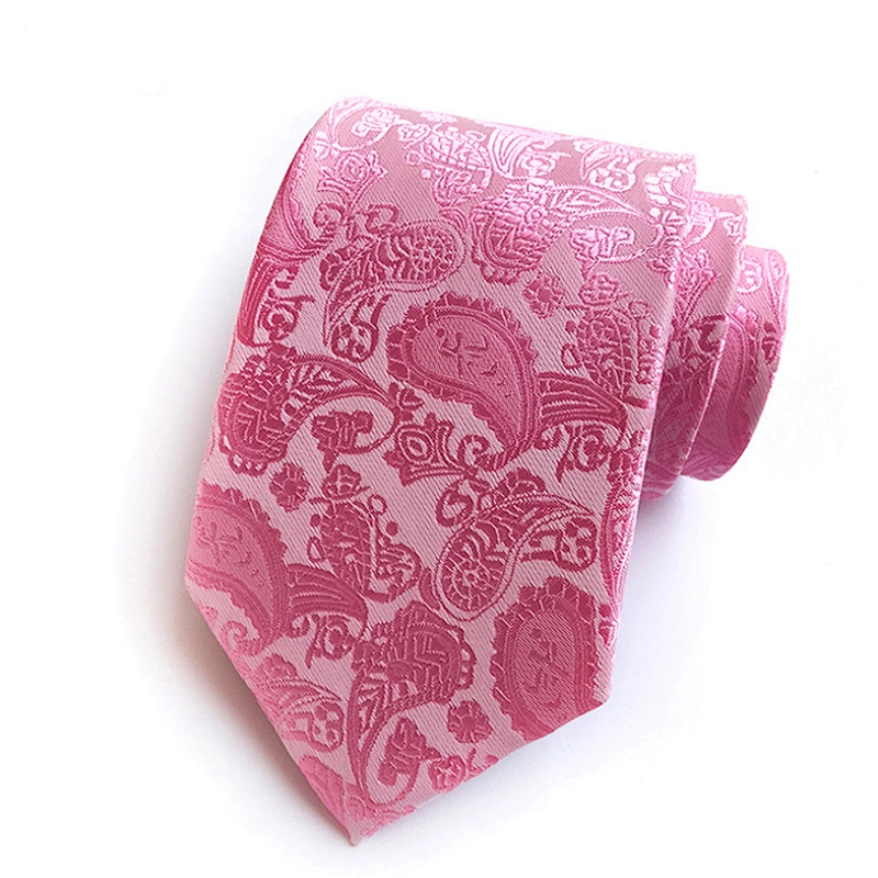 Custom Neckties Men Jacquard Woven Casual Cravate Pour Homme Polyester Paisley Neck Ties For Men