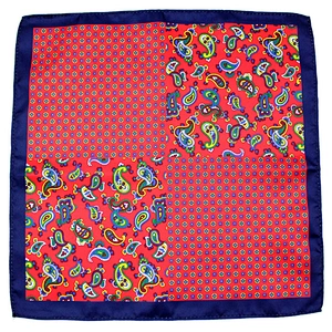 Men's polyester Printed Handkerchief pocket square for men