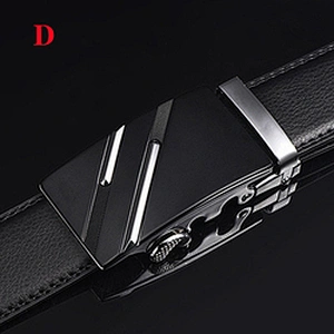 Wholesale Business Casual Adjustable Automatic Buckle Two-layer Cowhide Genuine Leather Belt for Men
