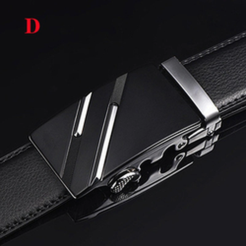 Wholesale Business Casual Adjustable Automatic Buckle Two-layer Cowhide Genuine Leather Belt for Men