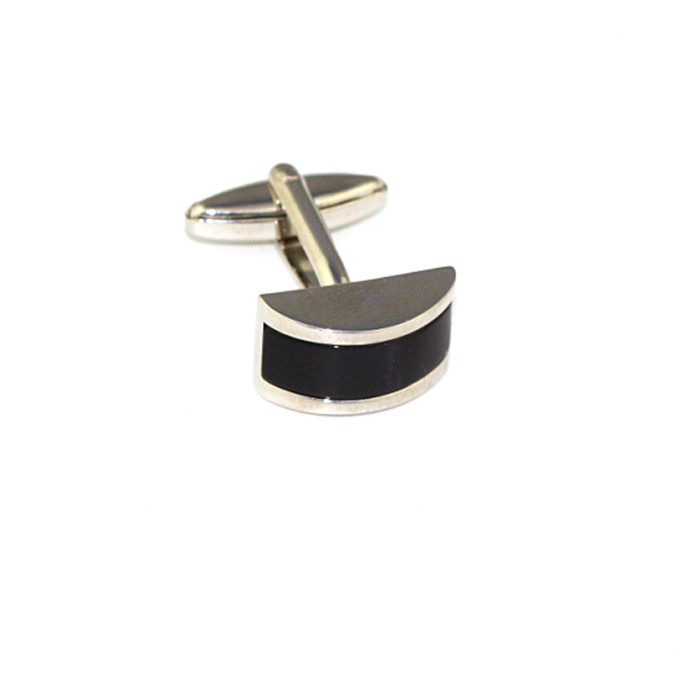 Custom wholesale black glass cufflinks shirts