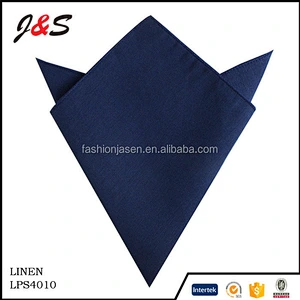 wholesale high quality Custom white linen handkerchief