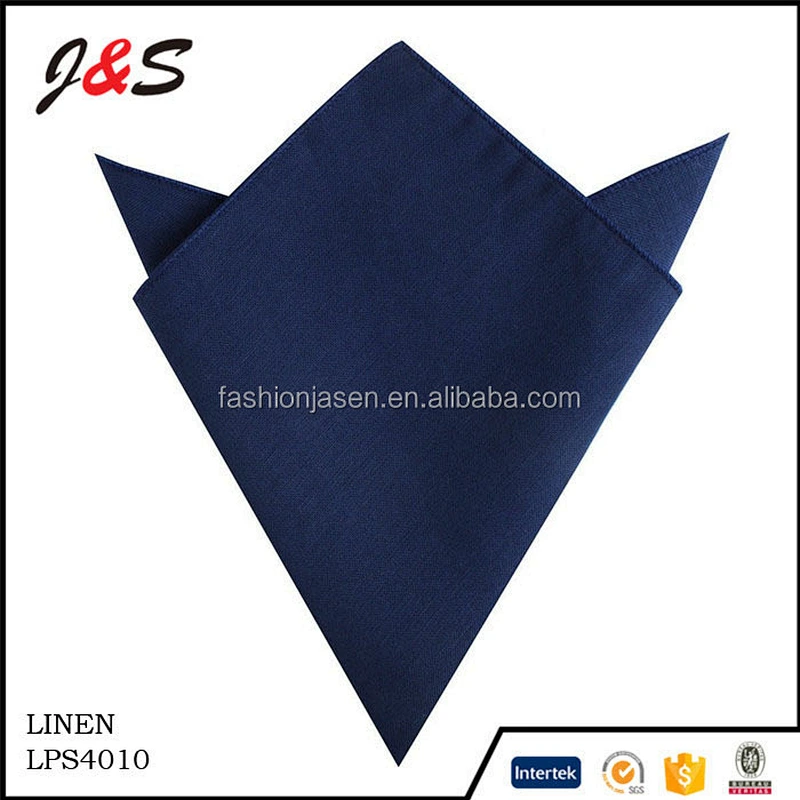 wholesale high quality Custom white linen handkerchief