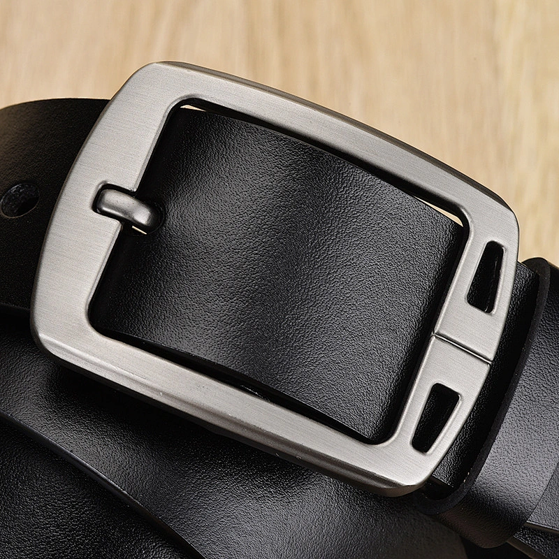 Wholesale Fashion Casual Adjustable Alloy Buckle Genuine Leather Belt for Men