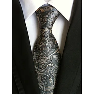 Wholesale Silk Neckties Men Luxury Paisley Silk Ties Jacquard Woven Polyester Cravate Homme