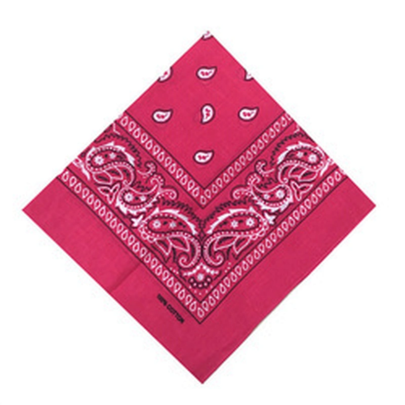 Wholesale Low Moq Fashion 100% Cotton Reusable Bandanas Custom Logo Silk Screen Printed Sport Headwear Soft Square Bandana Scarf