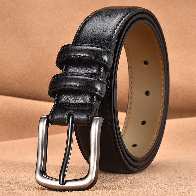 Wholesale Fashion mens Casual Adjustable Alloy Buckle Leather Belts 100% Genuine Leather Belt
