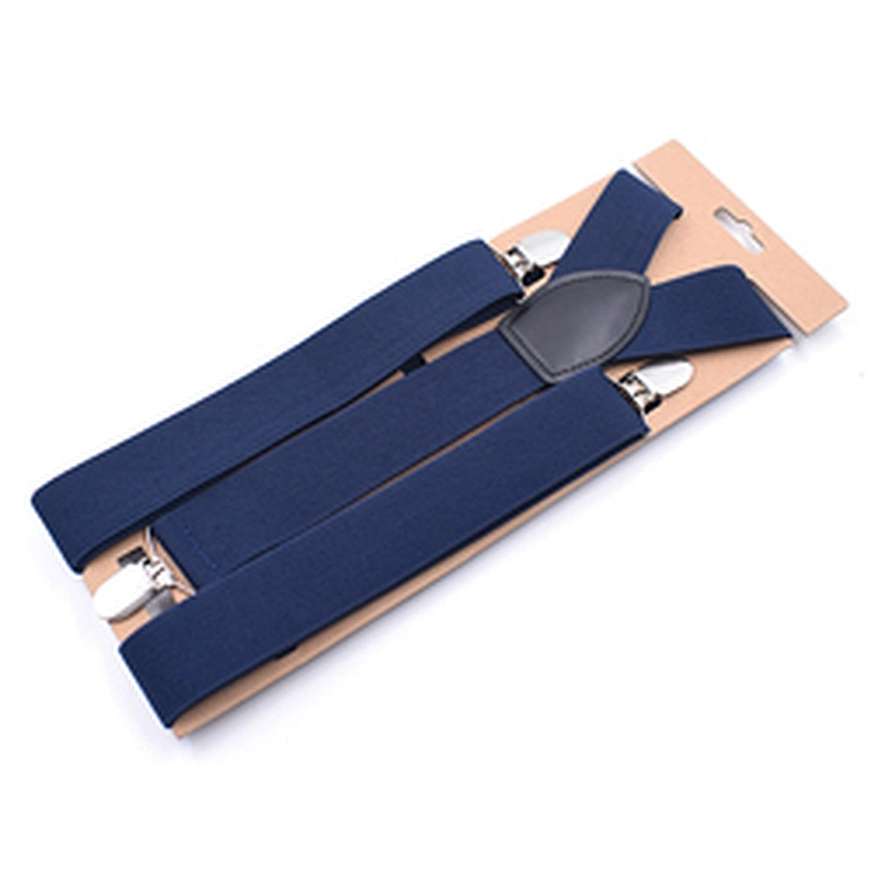 custom Adult 3 clip strap Y-type solid color boys suspenders strap clip