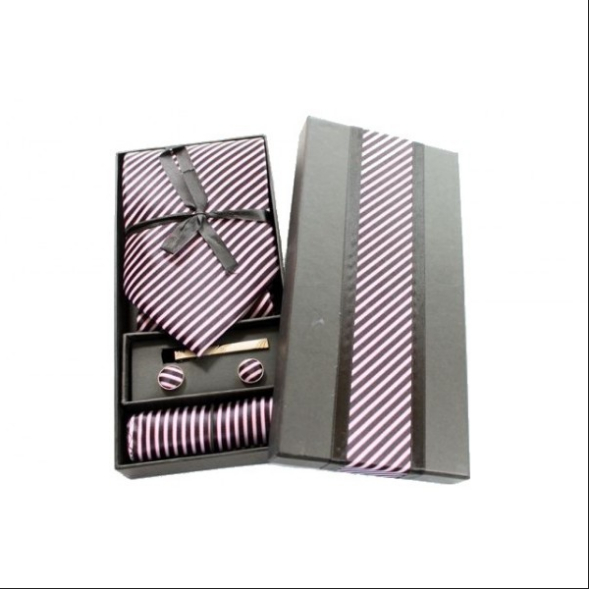 beautiful silk or polyester pocket square tie and cufflinks set