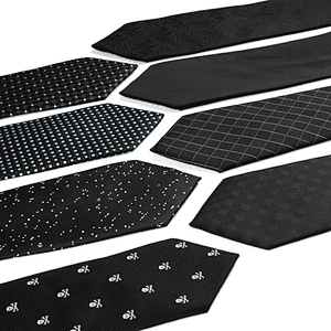 China Manufacturer High Quality Wholesale Custom Logo Black Silk Ties For Men