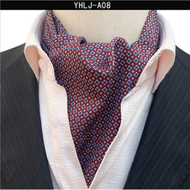 Classic Paisley Cravate Homme Casual Floral Folard Mens Ascot Jacquard Woven Ties For Men Italian