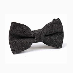 leisure nude color solid bow tie