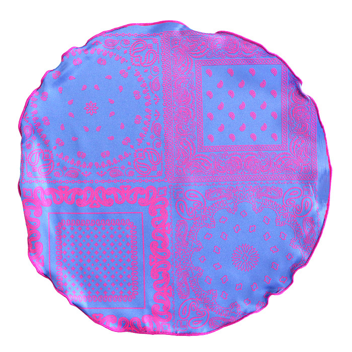 pocket round pocket square colourful edged hand rolled piping stitching PR0027