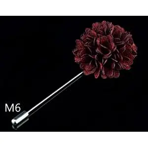 Wholesale lapel flower pin Fashionable groom boutonniere wedding Custom lapel flower pins for suit men
