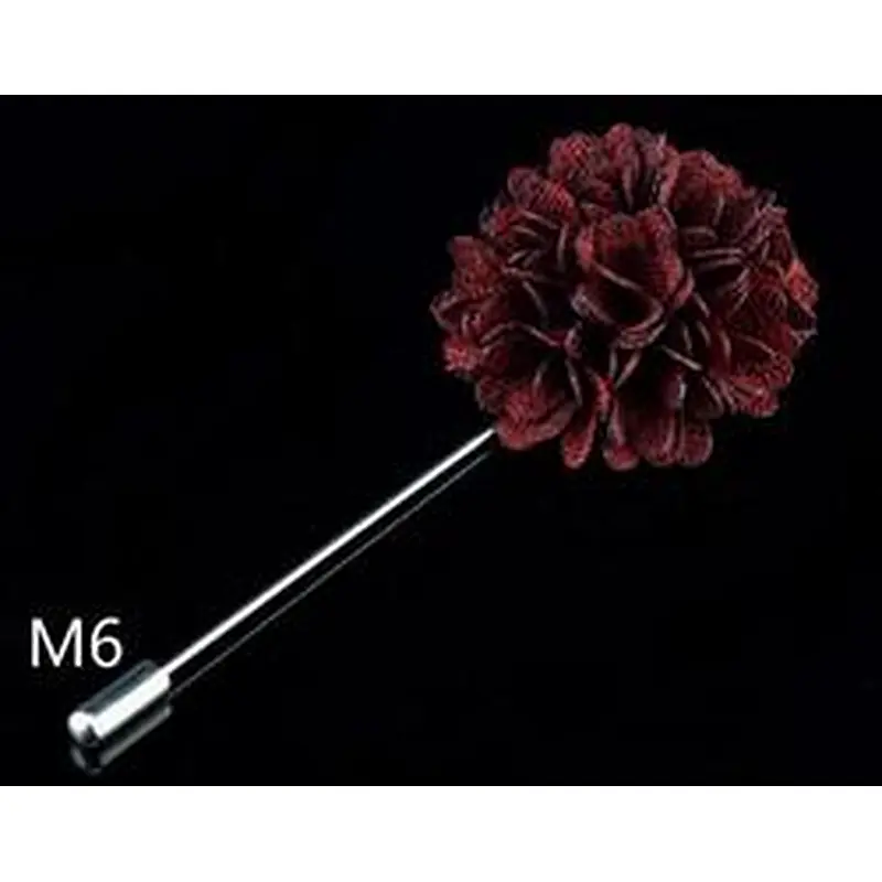 Wholesale lapel flower pin Fashionable groom boutonniere wedding Custom lapel flower pins for suit men