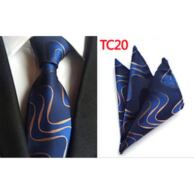 Custom Men Ties and Hanky Set Casual Paisley Neckties with Pocket Square Geometry Ensemble Cravate Mouchoirs