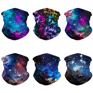 Fashion Multifunctional Seamless Printed Star Outdoor Cycling Protective Bandana Magic Scarf Neck Gaiter