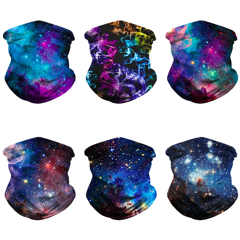 Fashion Multifunctional Seamless Printed Star Outdoor Cycling Protective Bandana Magic Scarf Neck Gaiter