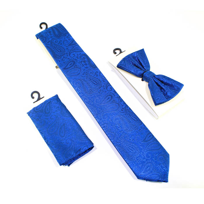 Wholesale Gentlemen Polyester Handkerchief Mens Tie and Pocket Square Set