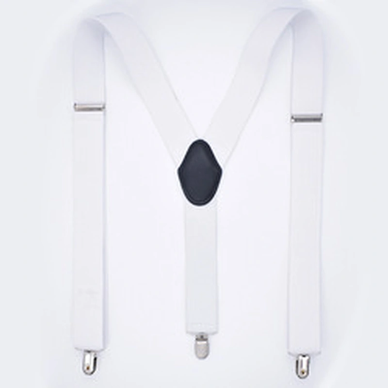 Wholesale Cheap Adult 3 clip strap Y-type plain color men's and women's universal suspender strap clip