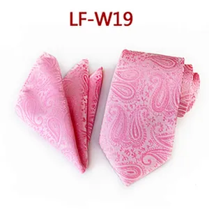 Casual Paisley Neckties with Pocket Square Wholesale Men Ties and Hanky Set Custom Ensemble Cravate Mouchoirs