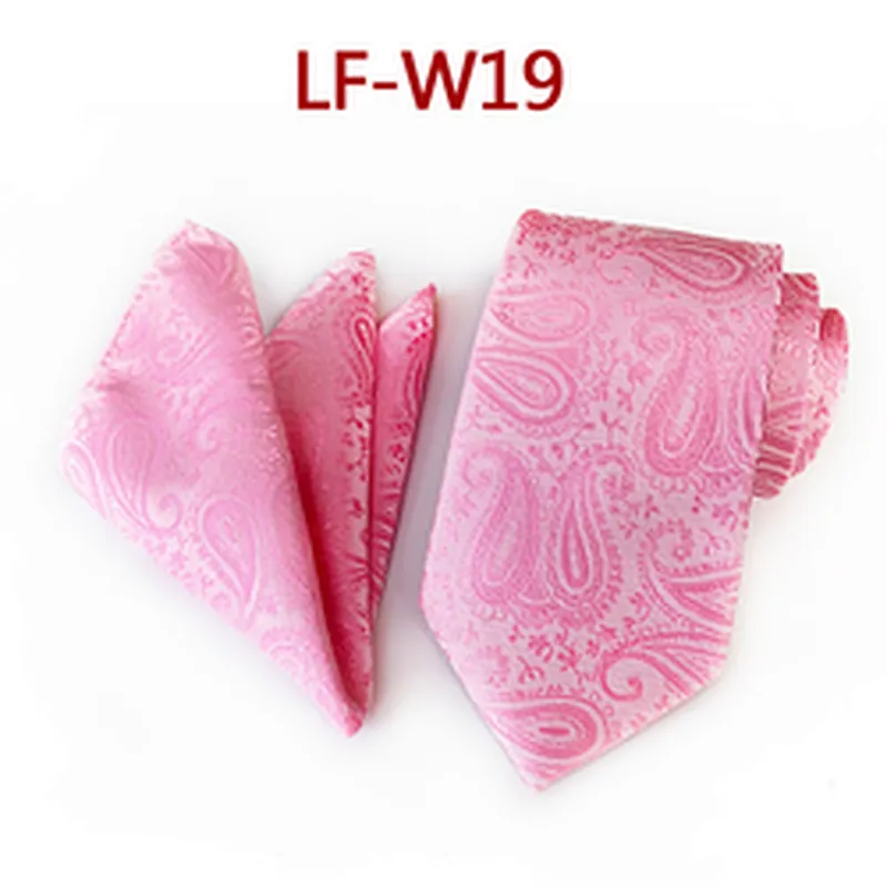 Casual Paisley Neckties with Pocket Square Wholesale Men Ties and Hanky Set Custom Ensemble Cravate Mouchoirs