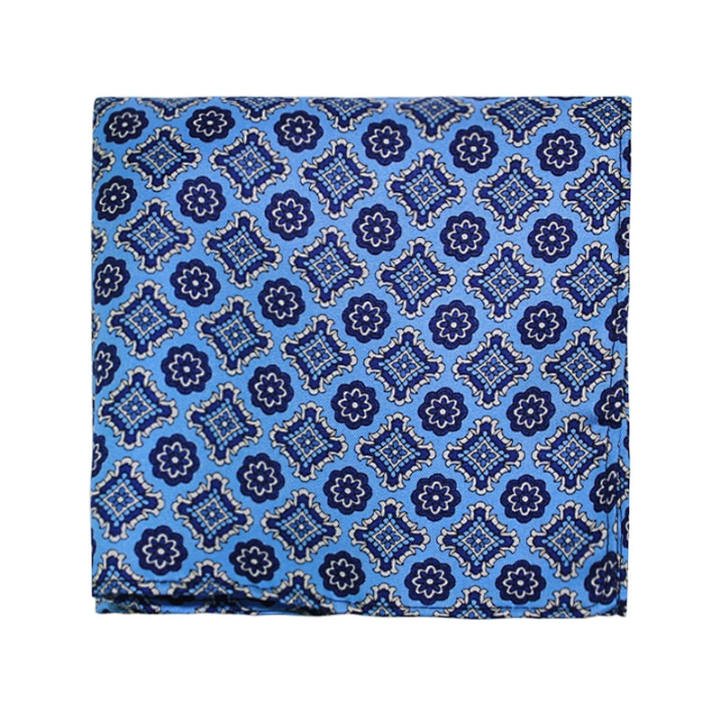 100% Silk Men's Printing Pocket Squares Handkerchief Business Gift