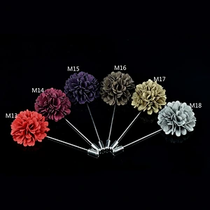 Wholesale lapel flower pin Fashionable groom boutonniere wedding Custom lapel flower pins for suit men