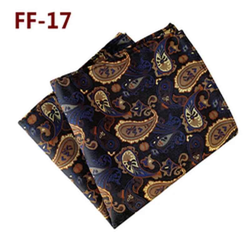 Wholesale Custom Paisley Jacquard Woven Pocket Squares For Men