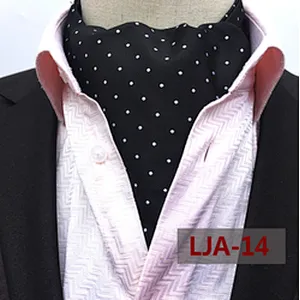 Classic Dot Cravate Homme Casual Paisley Folard Mens Ascot Polyester Jacquard Woven Ties For Men Italian