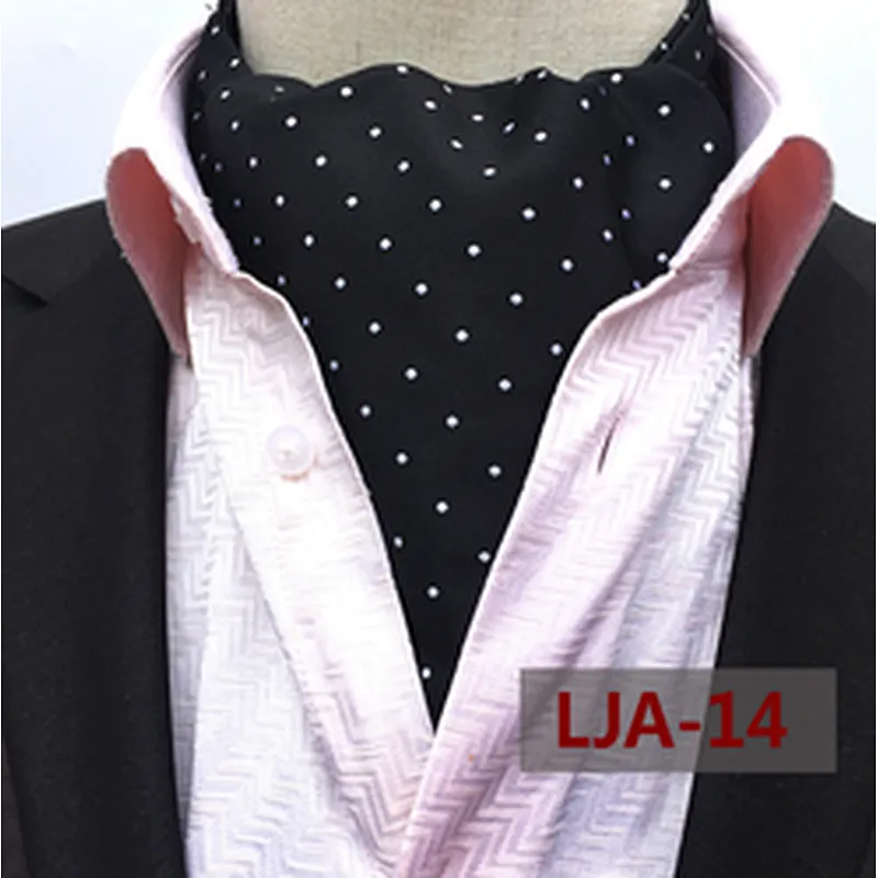 Classic Dot Cravate Homme Casual Paisley Folard Mens Ascot Polyester Jacquard Woven Ties For Men Italian