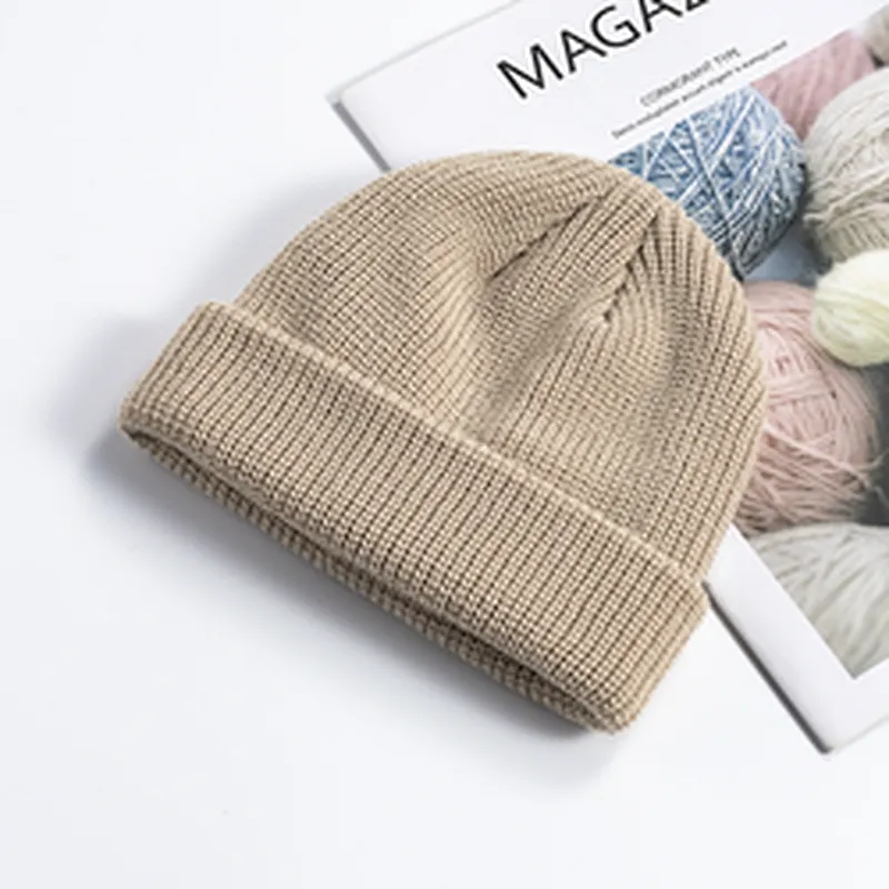 Cheap Fashion Beanie Winter Hats Knitted Cap Winter Plain Women'S Knitted Beanie Hats