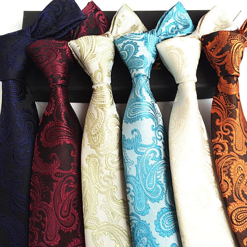 Classic Paisley Ties Men Custom Logo Casual Neck Ties For Men Italian Wedding Necktie Party Gravatas Estampadas