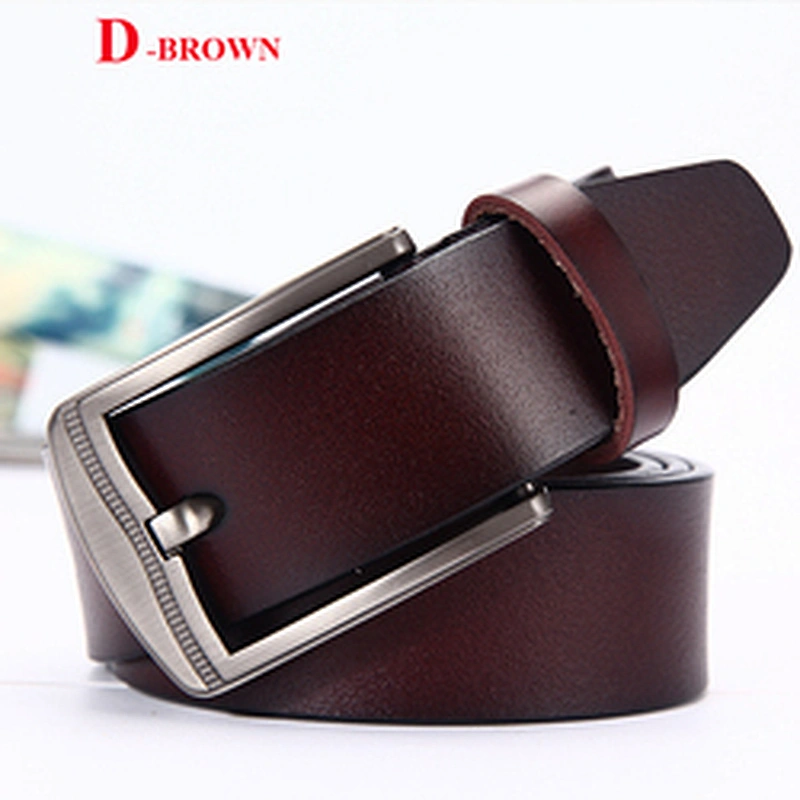 Wholesale Fashion Casual Adjustable Alloy Buckle Genuine Leather Belt for Men