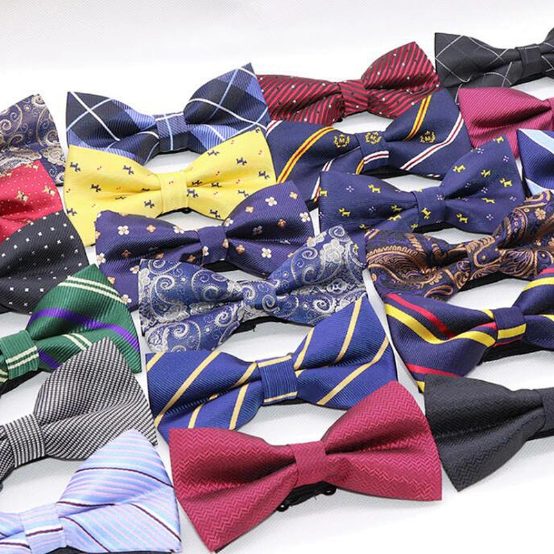 Custom Bow Tie Kids Fashion Casual Boys Bow Tie Set With Logo Polyester Grid Italian Bow Ties For Men